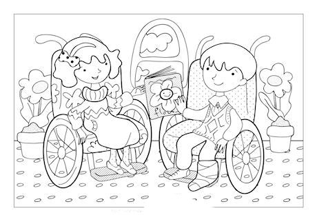 Criancas na cadeira de rodas do hospital