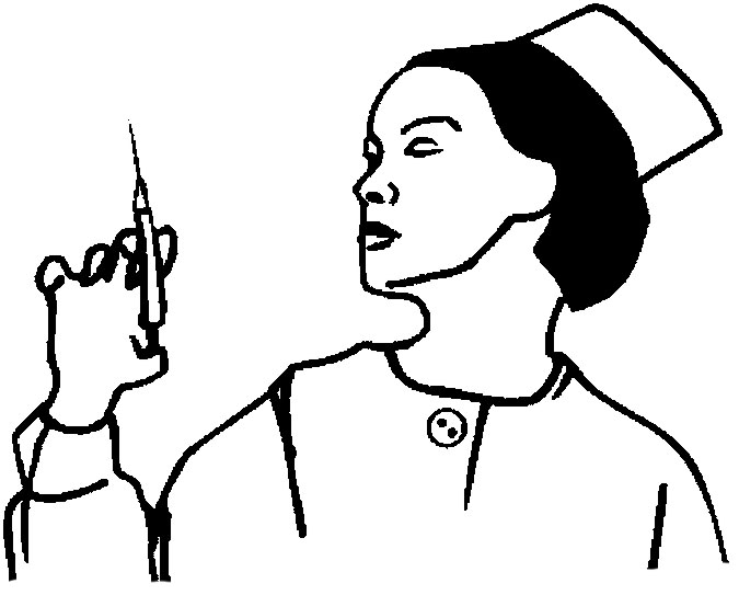 Desenho de Enfermeira e seringa para colorir - Tudodesenhos