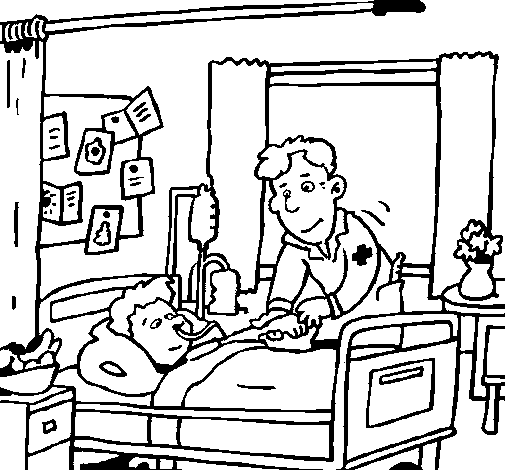 Desenho de Clínica médica para colorir - Tudodesenhos