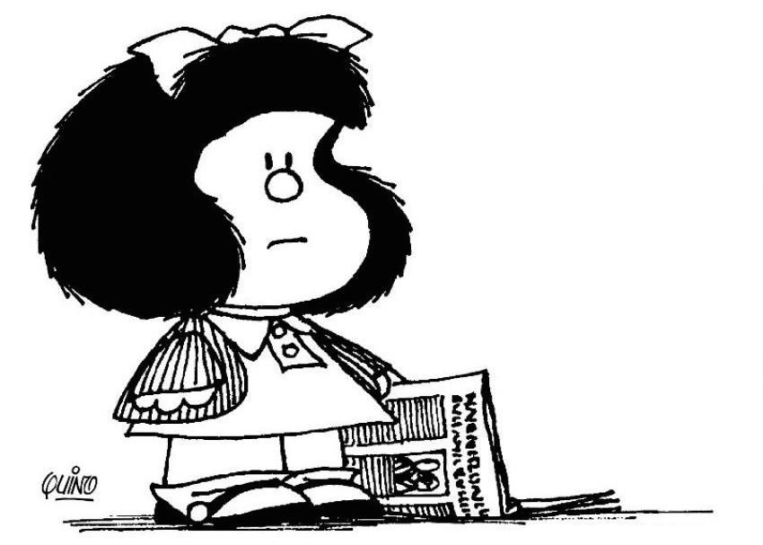 Mafalda e jornal