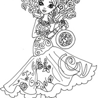 Desenho de Briar Beauty fashion de Ever After High para colorir