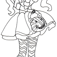 Desenho de Kitty Cheshire de Ever After High para colorir
