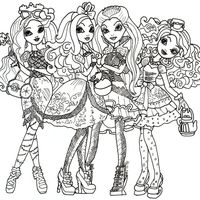 Desenho de Meninas de Ever After High para colorir