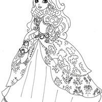 Pintar desenho da Ever After High - Jogos para Meninas