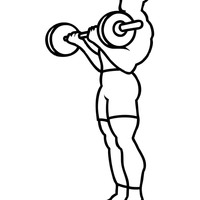 Desenho de Exercício de musculação para colorir