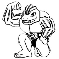 Desenho de Machoke para colorir