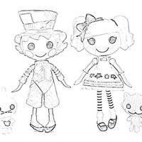 Desenho de Misty e amiga Lalaloopsy para colorir