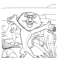 Desenho de Alex de Madagascar para colorir