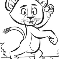 Desenho de Alex de Madagascar bebê para colorir