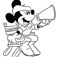 Desenho de Mickey diretor de cinema para colorir
