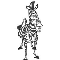 Desenho de Zebra Marty para colorir
