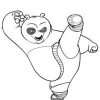 Desenho de Panda Po para colorir