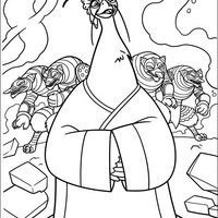 Desenho de Sr Ping de Kung Fu Panda para colorir
