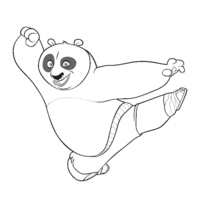 Desenho gratuito do panda do Kung Fu para imprimir e colorir - Kung Fu panda  - Just Color Crianças : Páginas para colorir para crianças