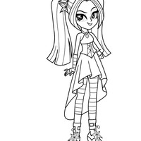 Desenho de Aria Blaze de As Dazzlings para colorir