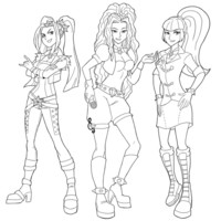 Desenho de Versão humana de As Dazzlings para colorir