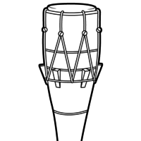 Desenho de Atabaque para colorir