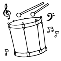 Desenho de Drums para colorir