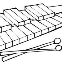 Desenho de Teclas do xilofone para colorir
