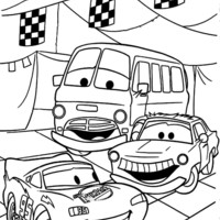 Desenho de Carros do filme da Disney para colorir