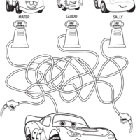 Desenho de Jogo do labirinto - Carros da Disney para colorir