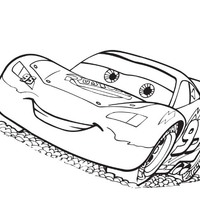Desenho de McQueen do filme Carros para colorir