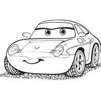 Desenho de Relâmpago McQueen intrigado para colorir