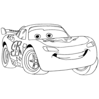 Desenho de McQueen feliz para colorir