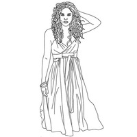 Desenho de Shakira para colorir