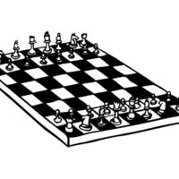 Desenho de Jogo de xadrez para colorir