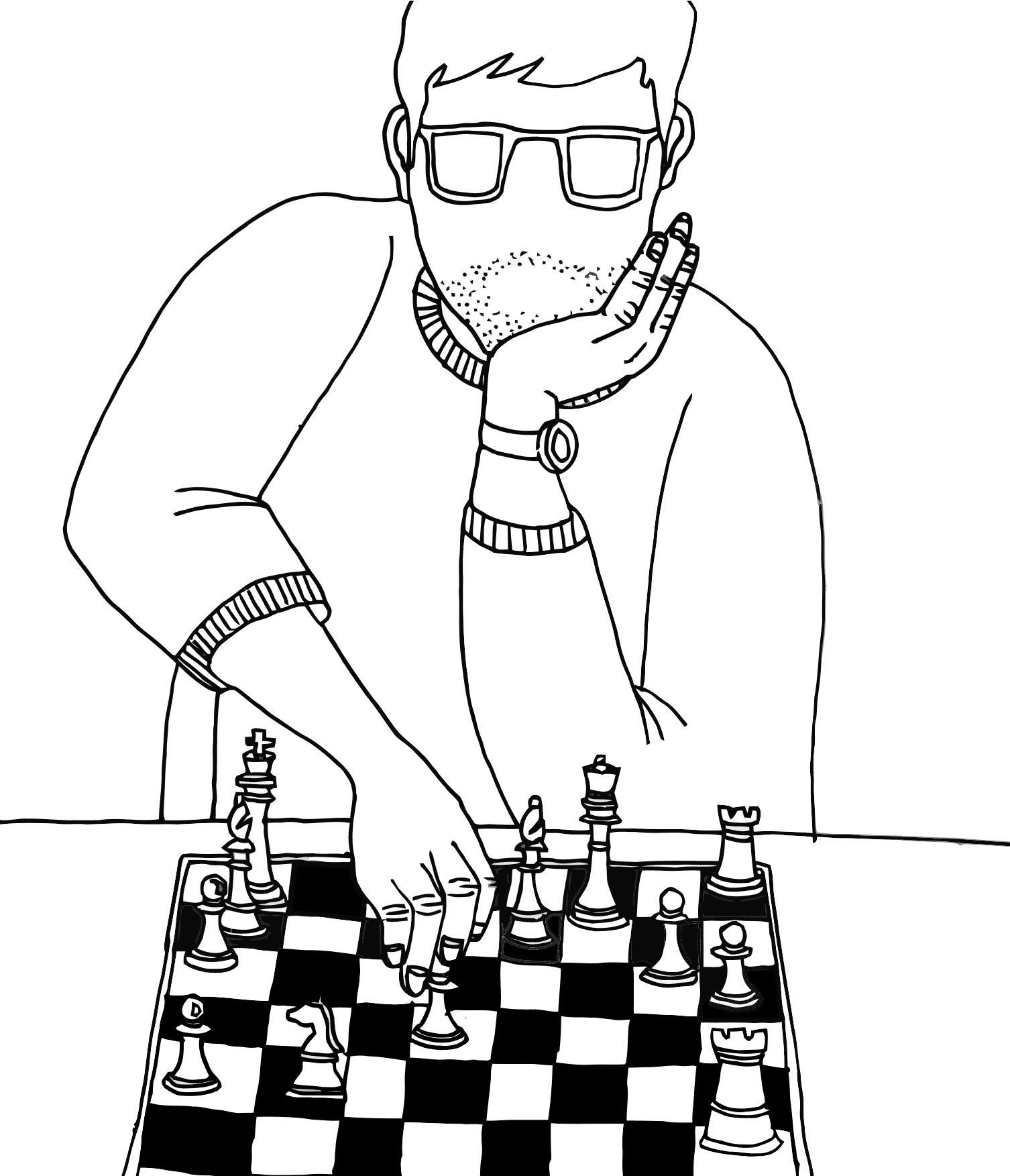 Desenho de Peão do xadrez para colorir - Tudodesenhos