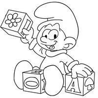 Desenho de Bebê Smurf para colorir