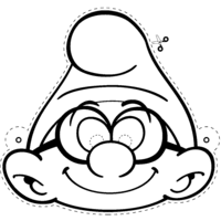 Desenho de Máscara do Smurf gênio para colorir