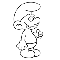 Desenho de Smurf desastrado para colorir