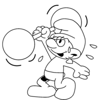 Desenho de Smurf robusto para colorir