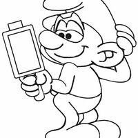 Desenho de Smurf vaidoso para colorir