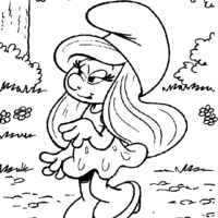 Desenho de Smurfete bonita para colorir