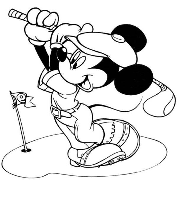 Mickey em jogo de basebol