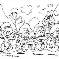 Desenho de Turma dos Smurfs para colorir