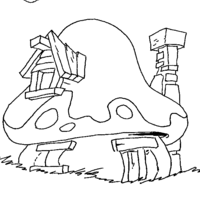 Desenho de Vila dos Smurfs para colorir