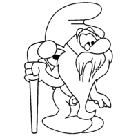 Desenho de Vovô Smurf para colorir