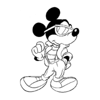 Desenho de Mickey estiloso para colorir