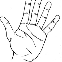 Desenho de Palma da mão para colorir