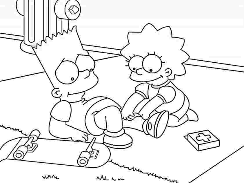 Bart e lisa brincando de medico