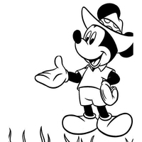 Desenho de Mickey explorador para colorir