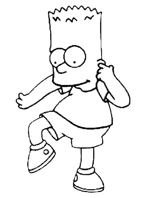 Desenho De Bart Simpson Dancando Para Colorir Tudodesenhos
