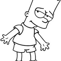 Desenho de Bart Simpson, filho de Homer para colorir
