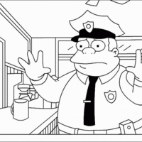 Desenho de Clancy Wiggum para colorir