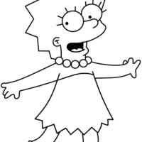 Desenho de Lisa para colorir