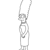 Desenho de Marge dos Simpsons para colorir